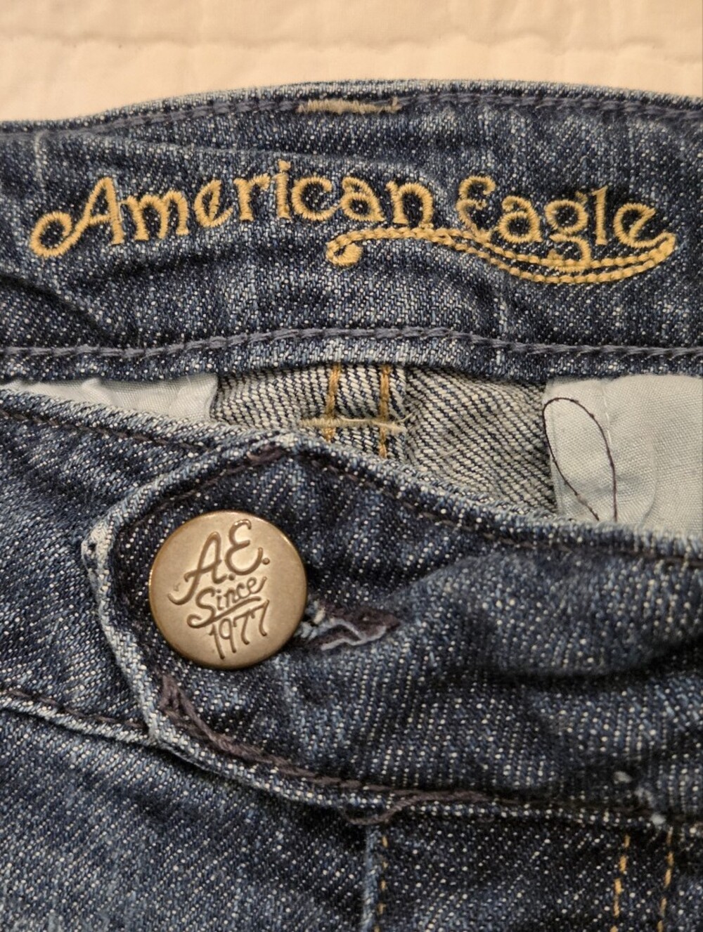 American Eagle Outfitters Navy Blue Denim Detail Shorts Size 00 - Picture 3 of 8
